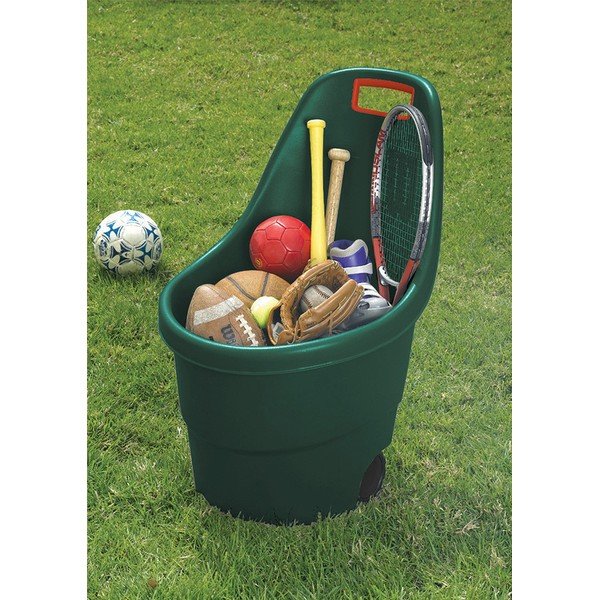 Tmavě zelený plastový zahradní koš Easy go – Keter-image-1