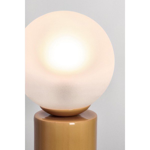 Kovová stolní lampa se skleněným stínidlem (výška 47 cm) Malton – Bizzotto-image-2