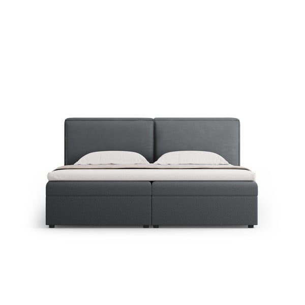 Tmavě šedá boxspring postel s úložným prostorem 160x200 cm Arendal – Cosmopolitan Design-image-4