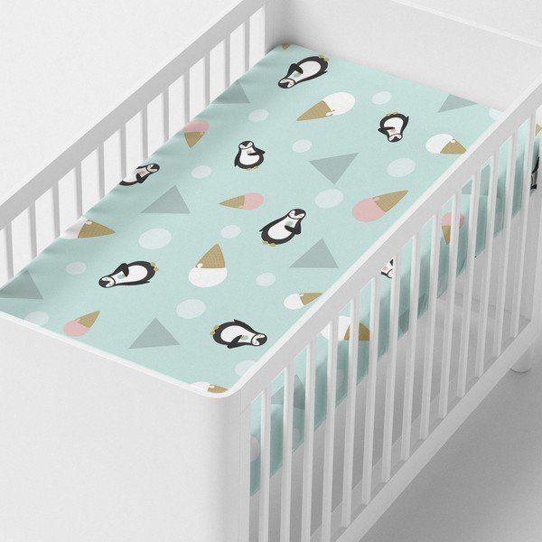 Dětské bavlněné prostěradlo Happynois Skymo Day, 120 x 60 cm-image-1