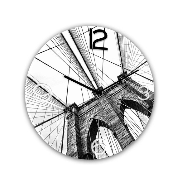Nástěnné hodiny Styler Glassclock Brooklyn, ⌀ 30 cm-image-1