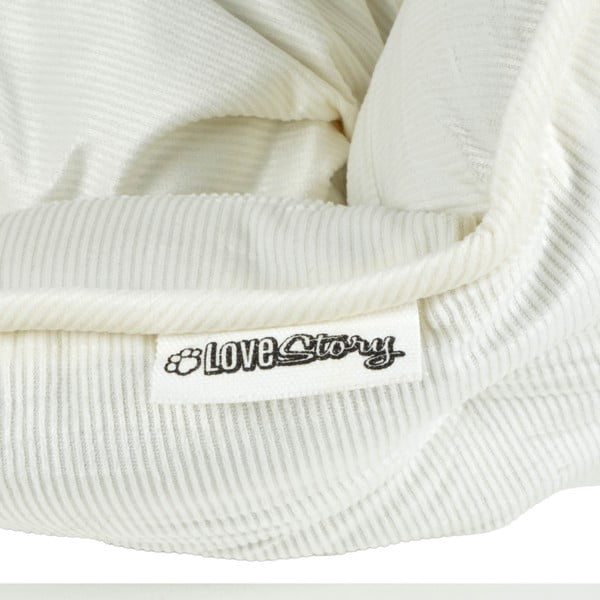 Krémový pelíšek pro psa ø 40 cm – Love Story-image-1