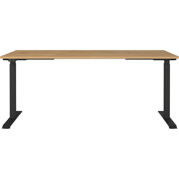 Polohovací pracovní stůl s elektricky nastavitelnou výškou s deskou v dubovém dekoru 80x180 cm Agenda – Germania-image-3