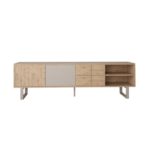 TV stolek v dekoru dubu v šedo-přírodní barvě 180x51,5 cm Millay – Marckeric
