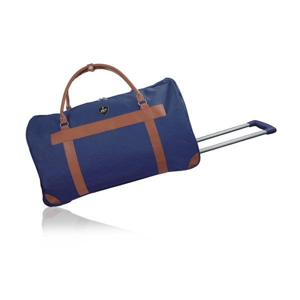 Modrá cestovní taška na kolečkách GENTLEMAN FARMER Oslo, 63 l