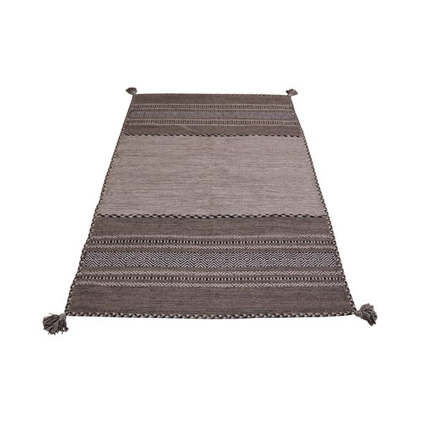 Šedo-béžový bavlněný koberec Webtappeti Antique Kilim, 70 x 140 cm