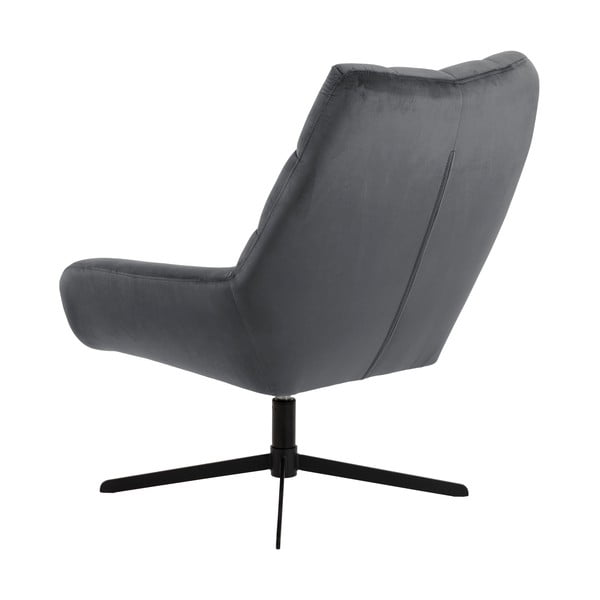 Šedé otočné sametové křeslo Paris – Actona-image-3