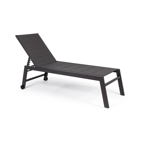 Antracitové kovové zahradní lehátko Hilde   – Bizzotto