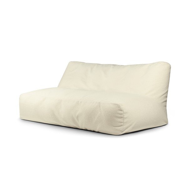 Krémový sedací vak z textilie bouclé Sofa Tube 190 – SLOWDOWN