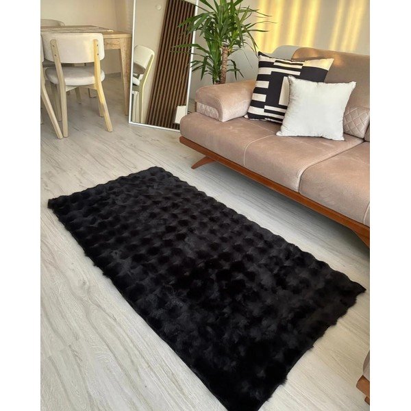Černý pratelný koberec 150x230 cm Bubble Black – Mila Home-image-1