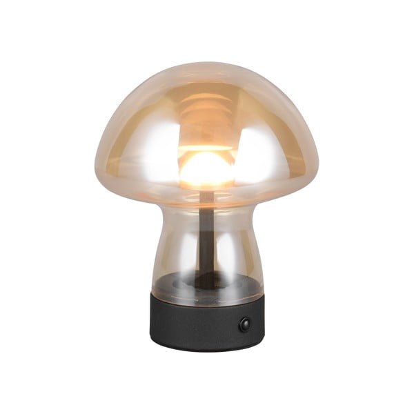 Jantarová LED stolní lampa se skleněným stínidlem (výška 18 cm) Dooley – Trio-image-1