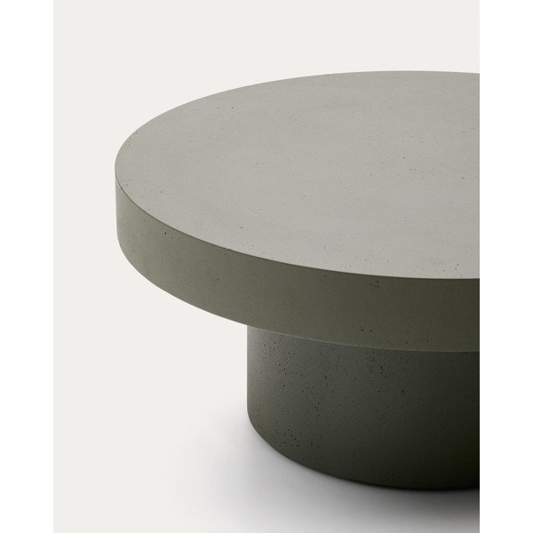 Betonový kulatý zahradní konferenční stolek ø 66 cm Aiguablava – Kave Home-image-3