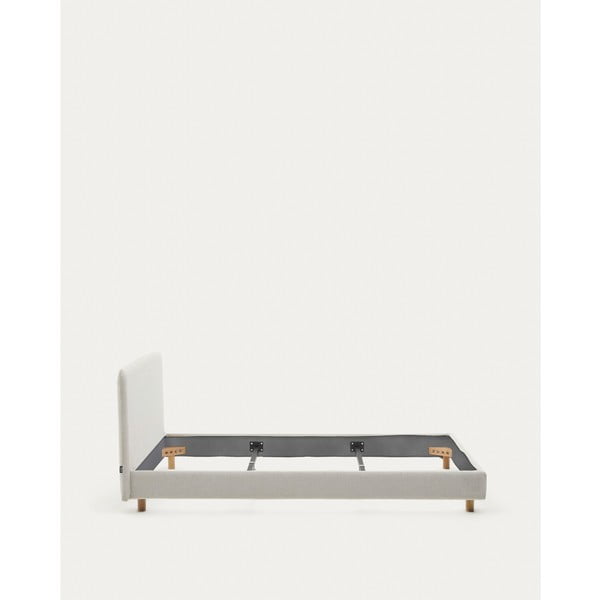 Šedá čalouněná dvoulůžková postel bez roštu 160x200 cm Valma – Kave Home-image-4