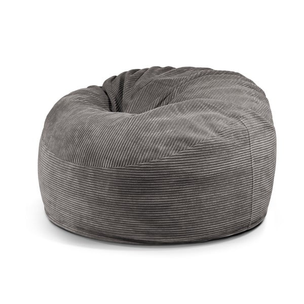 Tmavě šedý manšestrový sedací vak Om 110 – SLOWDOWN