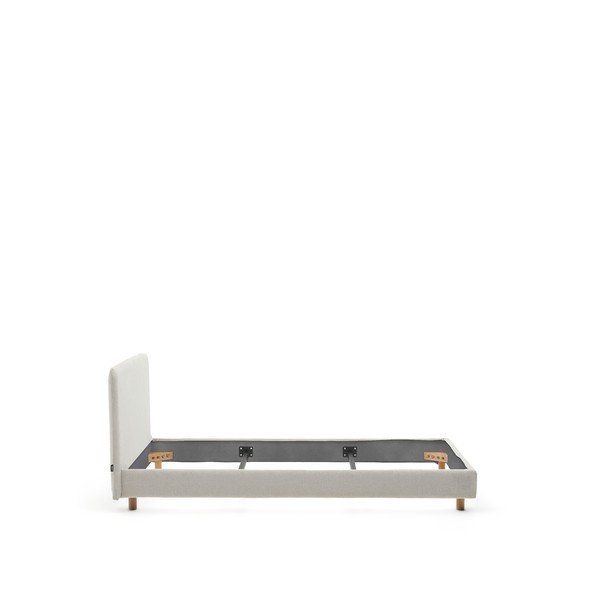 Šedá čalouněná jednolůžková postel bez roštu 90x200 cm Valma – Kave Home-image-3