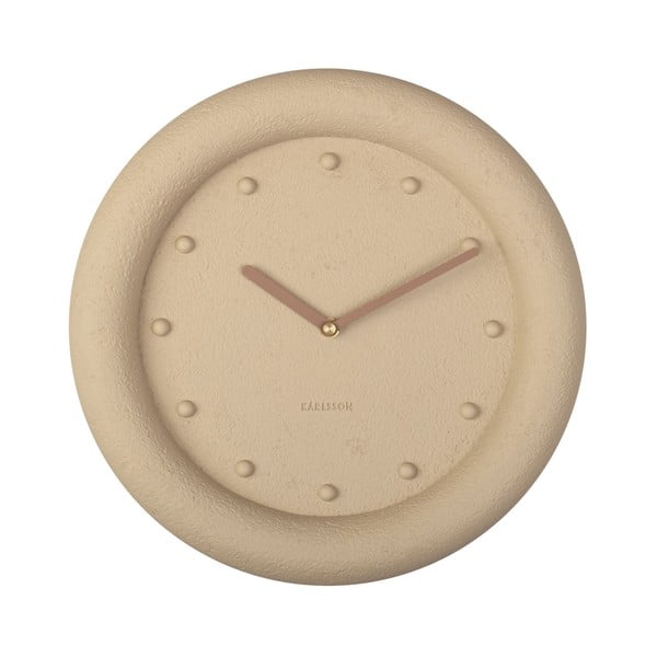 Béžové nástěnné hodiny Karlsson Petra, ø 30 cm