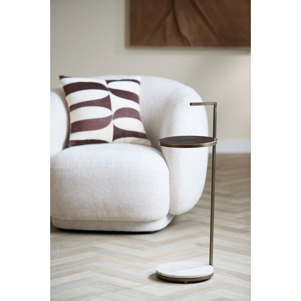 Kulatý odkládací stolek s mramorovou deskou  ø 26 cm Leda – Light & Living-image-1