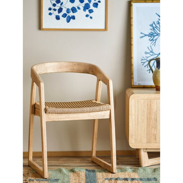 Jídelní židle z kaučukového dřeva v přírodní barvě Serrone – Bloomingville-image-1