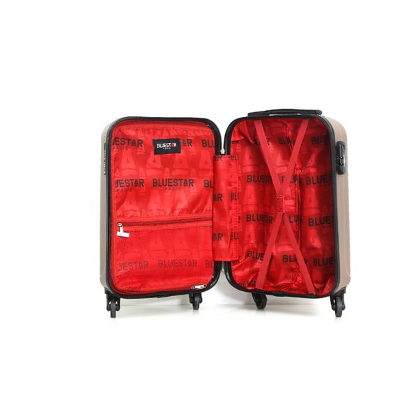 Béžový příruční kufr na kolečkách Bluestar Atlanta, 32 l-image-1