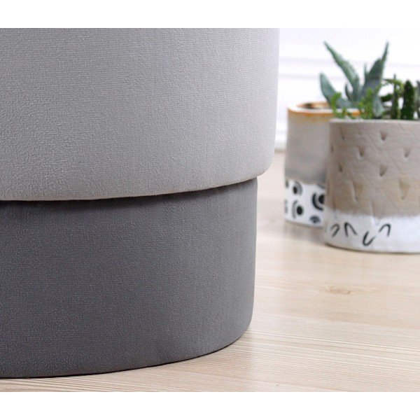 Šedý taburet Ropp – Artie-image-4