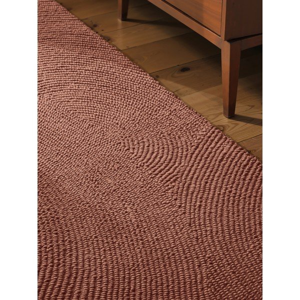 Ručně tkaný vlněný běhoun v terakotové barvě 80x300 cm Calmio – Hanse Home-image-1