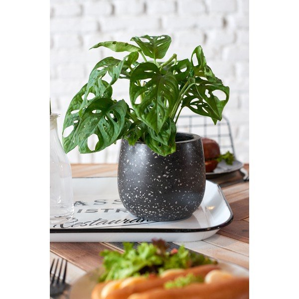 Černo-šedý betonový květináč Kave Home Braydon-image-3