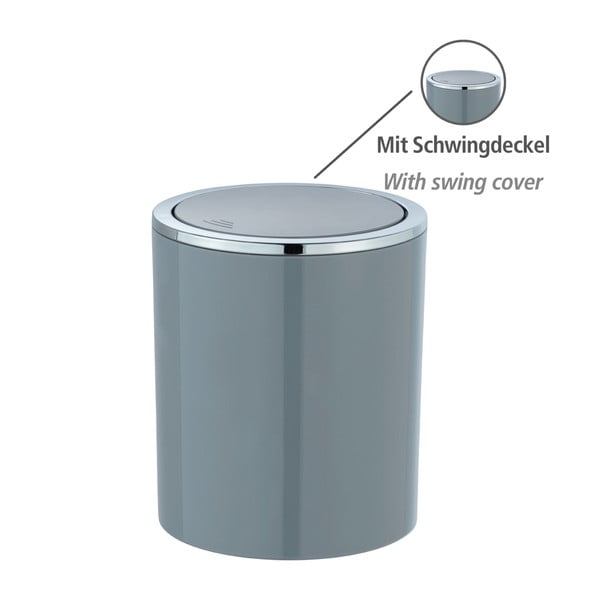 Šedý odpadkový koš Wenko Inca, 2 l-image-3