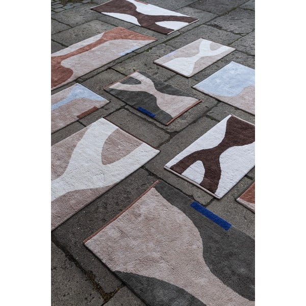 Bílo-hnědý pratelný bavlněný koberec 50x80 cm Figura – Mette Ditmer Denmark-image-4