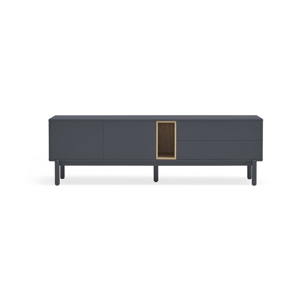 Tmavě šedý TV stolek 180x56 cm Corvo - Teulat