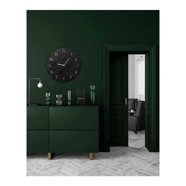 Nástěnné hodiny Styler Glassclock Carbon, ⌀ 30 cm-image-2