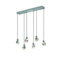 LED závěsné svítidlo ve stříbrné barvě se skleněným stínidlem Verano – Trio Select