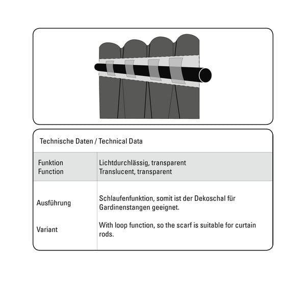 Šedý závěs 245x140 cm Natur - Gardinia-image-3