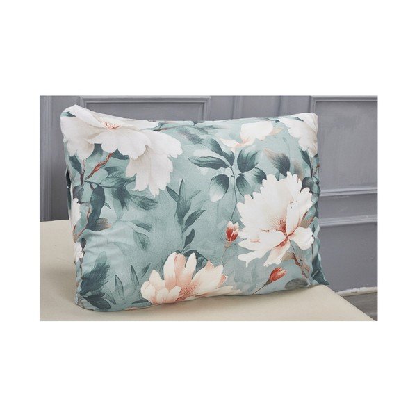 Tyrkysové 3dílné povlečení na jednolůžko z mikrosaténu 140x200 cm Selma – My House-image-3