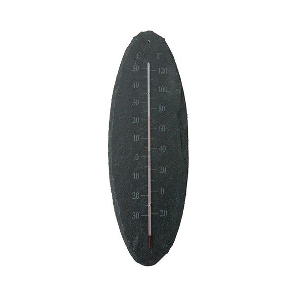 Břidlicový nástěnný venkovní teploměr Esschert Design, 40 x 13 cm