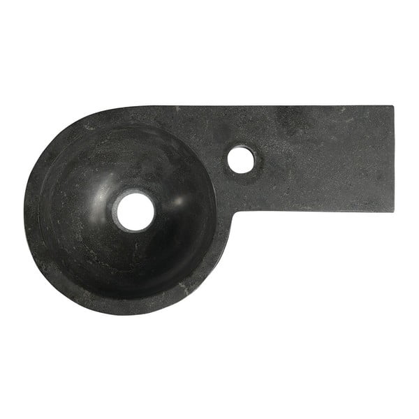 Černé kamenné umývátko 40x23 cm Blok – Sapho-image-2
