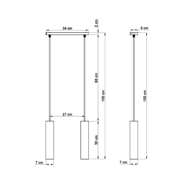 Betonové závěsné svítidlo Sollux Fadre, délka 34 cm-image-3
