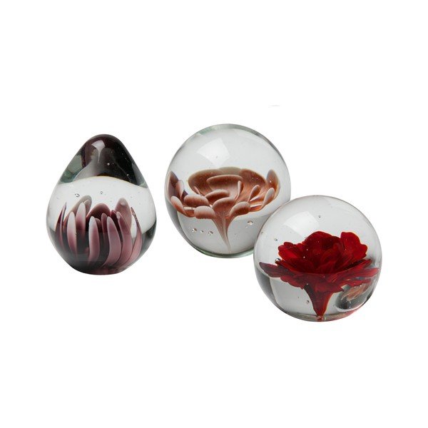 Skleněné těžítko s hnědou květinou BePureHome Botanics-image-1