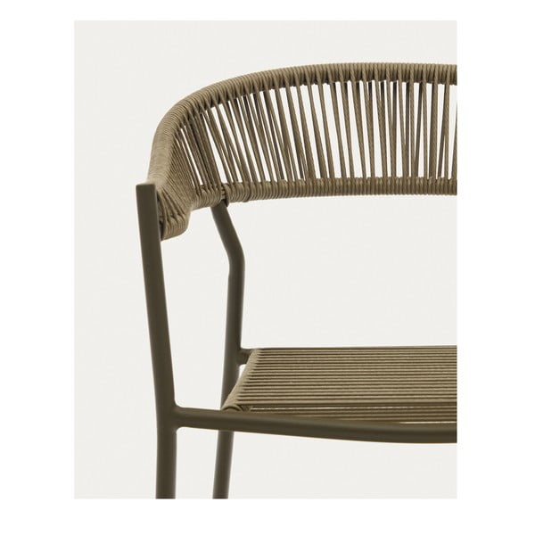 Khaki jídelní židle z umělého ratanu v sadě 4 ks Futadera – Kave Home-image-3
