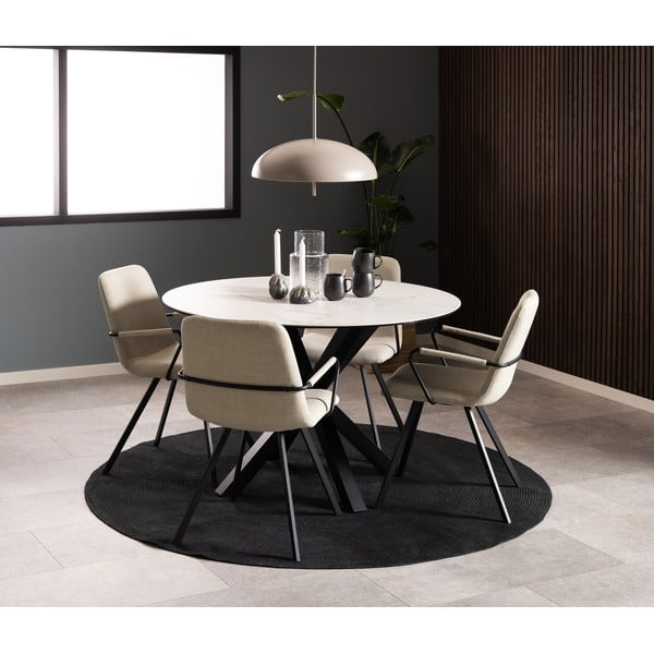 Krémové jídelní židle v sadě 2 ks Selina – Actona-image-2