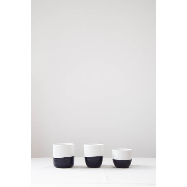 Černo-bílý kameninový hrnek ÅOOMI Luna, 400 ml-image-2