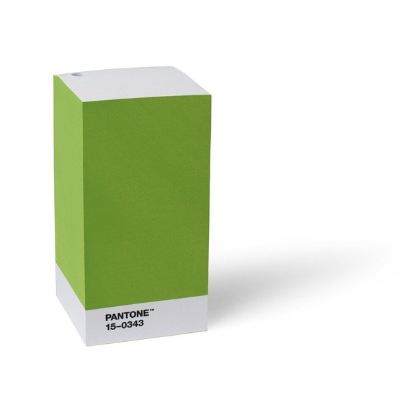 Zelený stojan na tužku / poznámkový blok Pantone