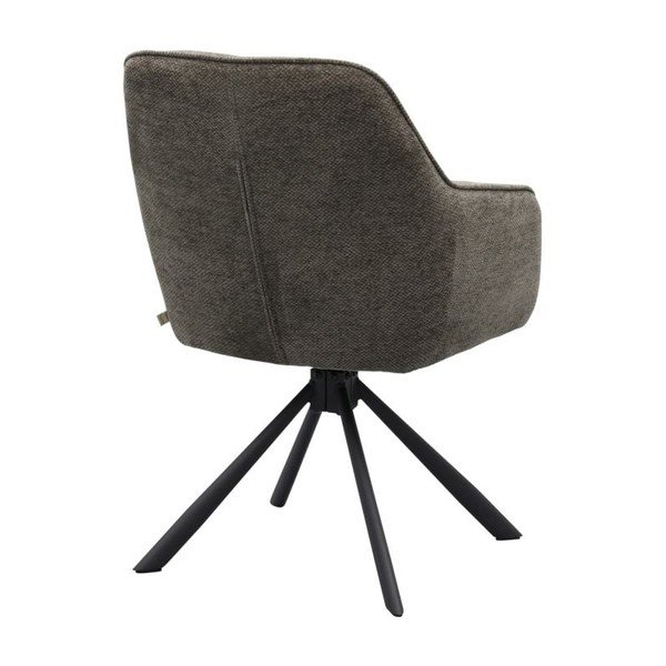 Tmavě šedé čalouněné jídelní křeslo s područkami Avola – Unique Furniture-image-4