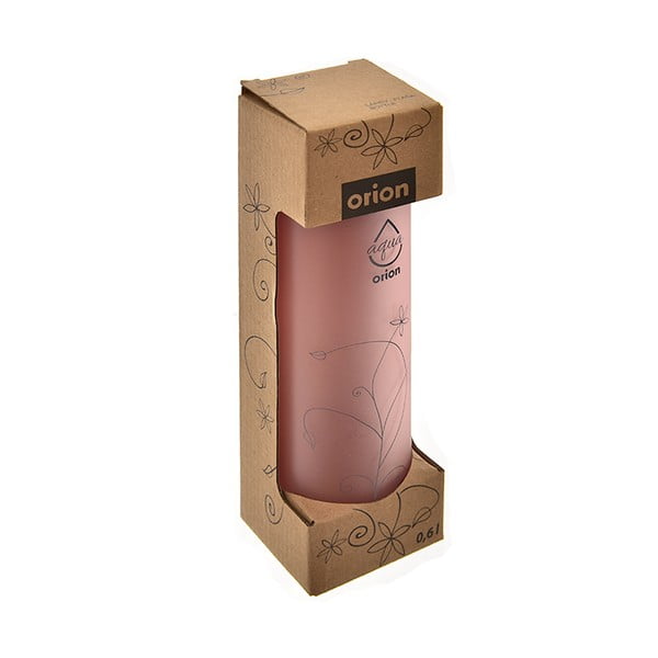 Růžová skleněná lahev 600 ml Adela – Orion-image-4