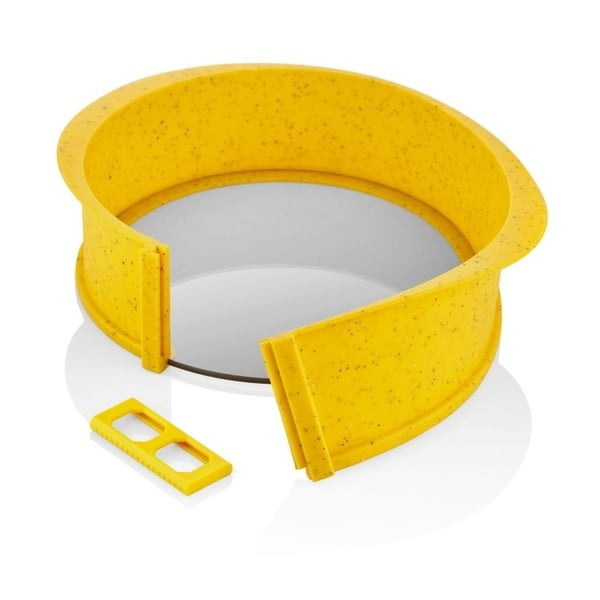 Žlutá kulatá silikonová forma na pečení The Mia Maya