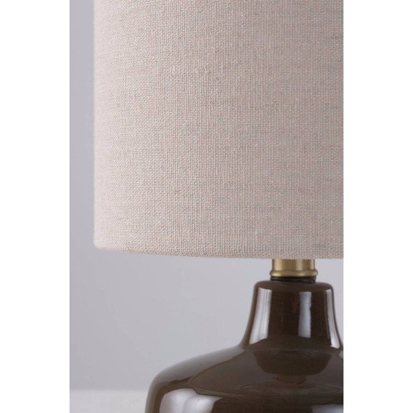 Hnědá/krémová keramická stolní lampa (výška 29 cm) Laila – Jotex-image-3
