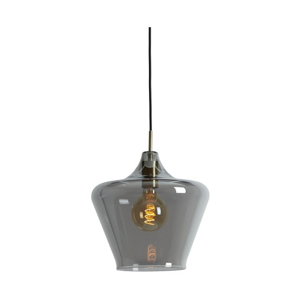 Šedé stropní svítidlo se skleněným stínidlem ø 30 cm Solly – Light & Living