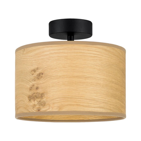 Béžové stropní svítidlo z dřevěné dýhy Sotto Luce Ocho S, ⌀ 25 cm