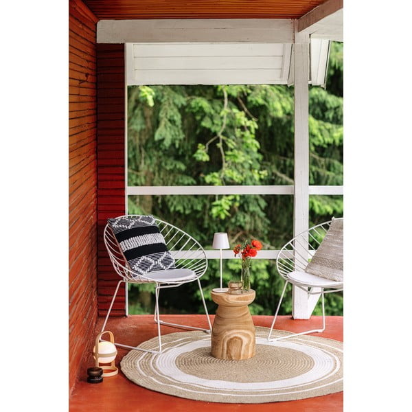 Kulatý venkovní koberec v přírodní barvě ø 150 cm - NORTHRUGS-image-3