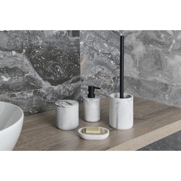 Černo-bílý WC kartáč Sapho Bianco-image-2