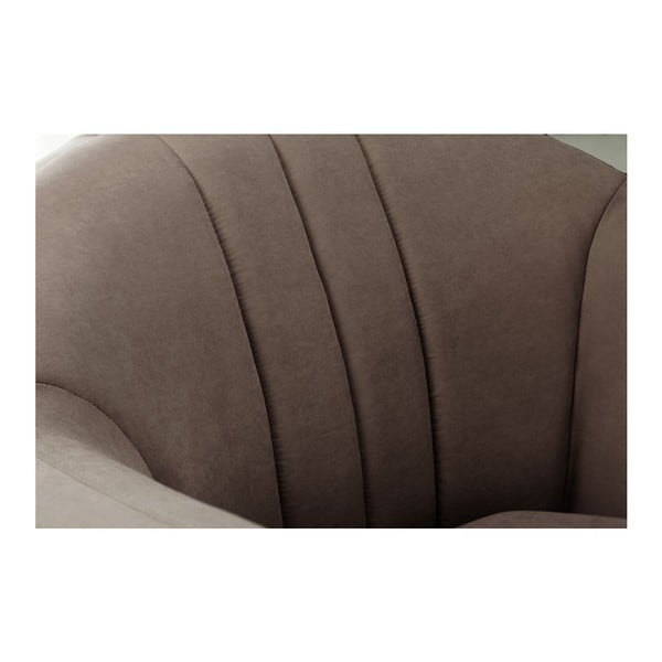 Hnědá křeslo Scandi by Stella Cadente Maison Comete Stripes-image-4